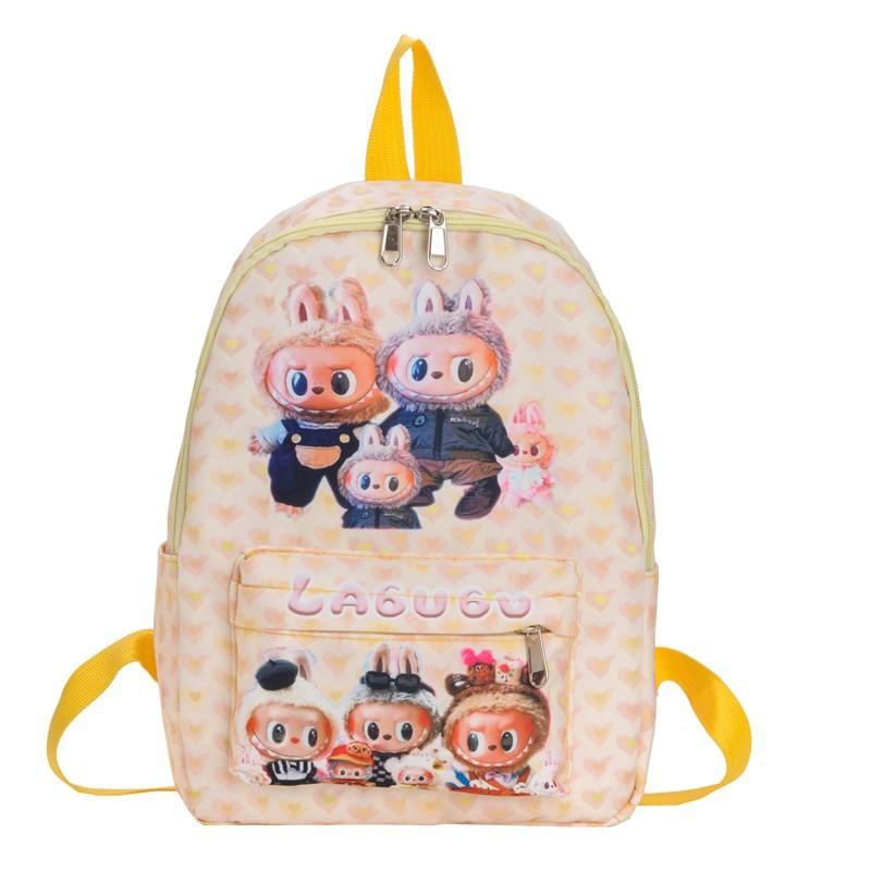 Adorable Kids Backpack Cute Cartoon Design Lightweight Nylon School Bag For Boys And Girls