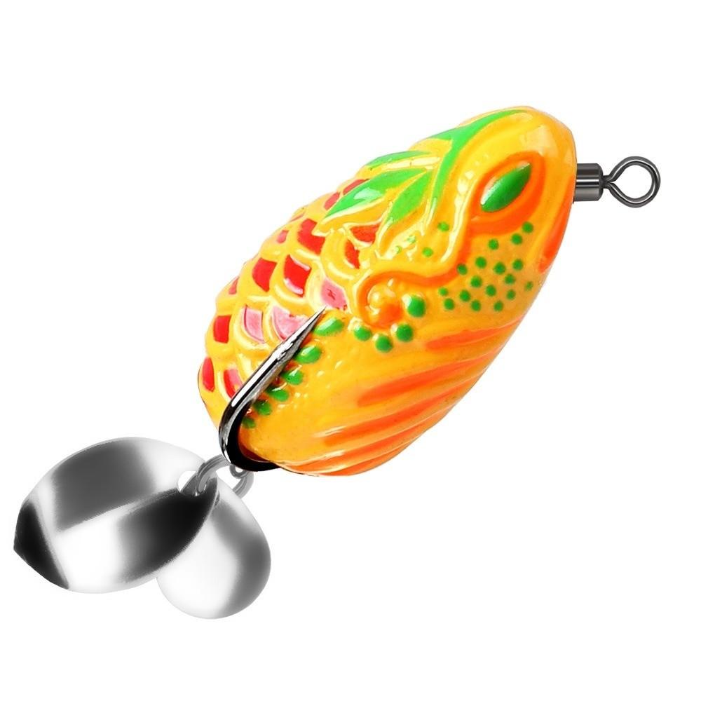 5.7g Soft Frog Lure Metal Spoon Mini Soft Lure Snakehead Fishing Wobbler Bass Fishing
