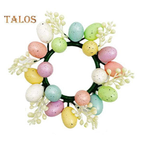 

Кольца для свечей в виде пасхальных яиц, венок, искусственный подсвечник в виде пасхального яйца, мини-венок, кольцо для свечей в виде весеннего яйца для праздничного декора дома и офиса B