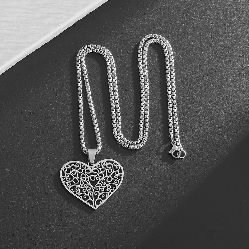 Accessories Retro Love Carved Hip Hop Style Fashion Pendant Necklace