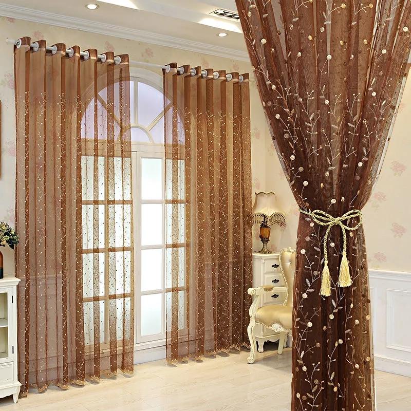 Paravan de fereastră de balcon Perdeau de fereastră Perdeau de fereastră brodat Tijă de perdea de dormitor