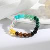 Multicolor Natural Stone Beaded Bracelet With Malachite Tiger Eye Amazonite Vibrant Fashion Jewelry Daily Wear Simple Versatile Accessory