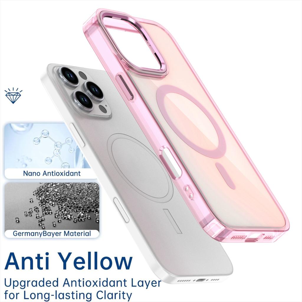 For iPhone 16 Pro Case Compatible with MagSafe Color Changing TPU Phone Back Cover