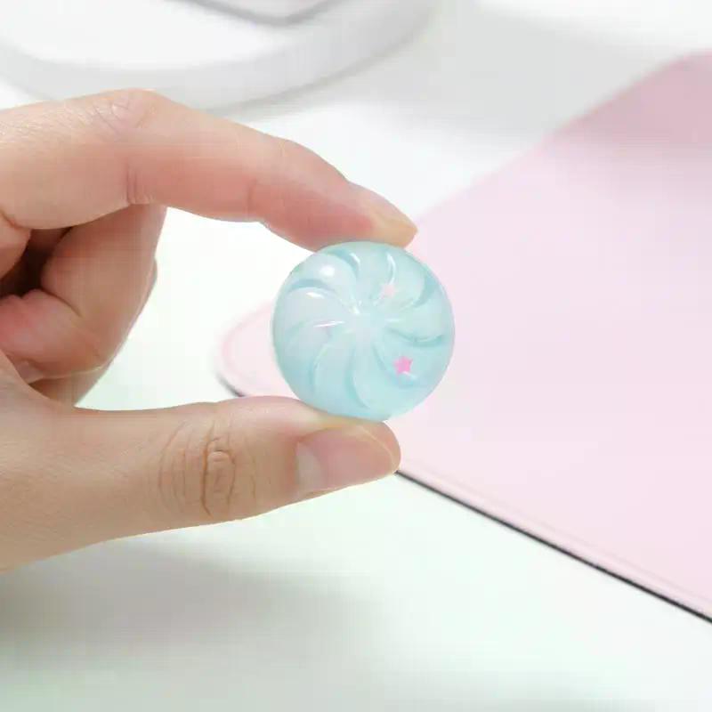 3/4Pcs Kitchen Party Favor Gift Mini Cute Stress Balls With Creative Transparent Dumpling Shape For Home Desk Decor