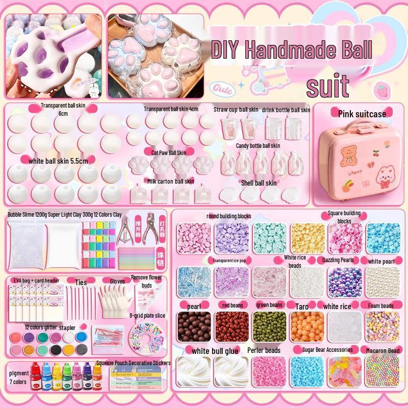 

Handmade Noisy Ball DIY Kit: Pinchable Mochi Filling