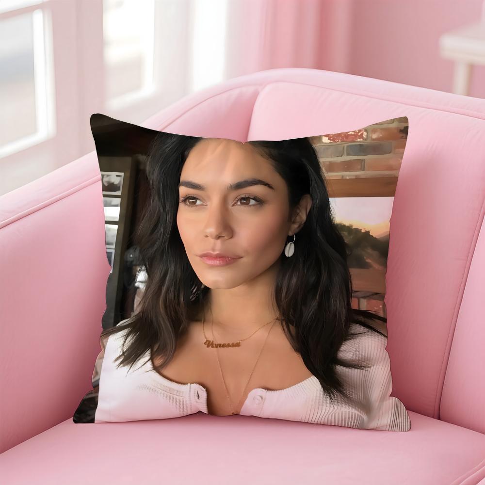 V-Vanessa Hudgens Cushion Cover Pillow Case Soft Friendly Fabric & Concealed Zipper