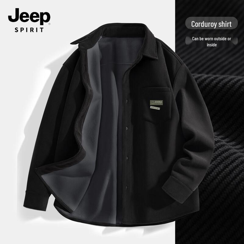 

JEEP SPIRIT Men s Corduroy Fleece-Lined Shirt Jacket 2XL
