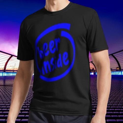 New Shirt Beer Inside Logo T-Shirt Funny American Usa Unisex Size S-5XL L