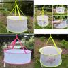 Foldable Clothes Drying Mesh Basket With Large Diameter For Home Laundry And Delicate Items
