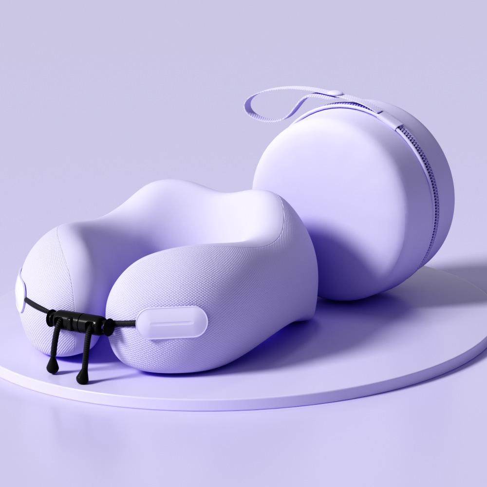 Luxury Travel Neck Pillow Memory Foam Ergonomic Design for Airplane Train Car Support Portable Sleeping Pillow