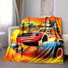 1Pc Monster Truck Adventure Blanket Soft And Comfortable Casual Warm Camping Travel Christmas Halloween Xmas Gift M924579