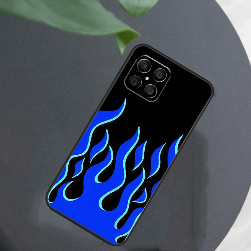Blue Red Flame Fire For Honor Magic 7 Lite 6 8 Case For Honor 200 400 Pro 90 70 50 X8c X8b X9a X9b X9c X9d Win RT