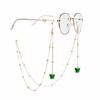 Non-slip Bead Eyewear Anti-lost Butterfly Metal Glasses Chains Neck Strap Mask Hanging Rope