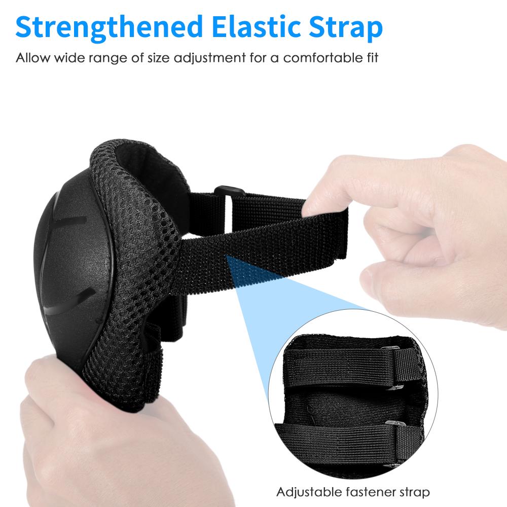 Kids 7 In 1 Helmet and Pads Set Adjustable Kids Knee Pads Elbow Pads Wrist Guards for Scooter Skateboard Roller Skating Cycling