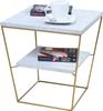Wire Table V With Shelf Golden Light Concrete