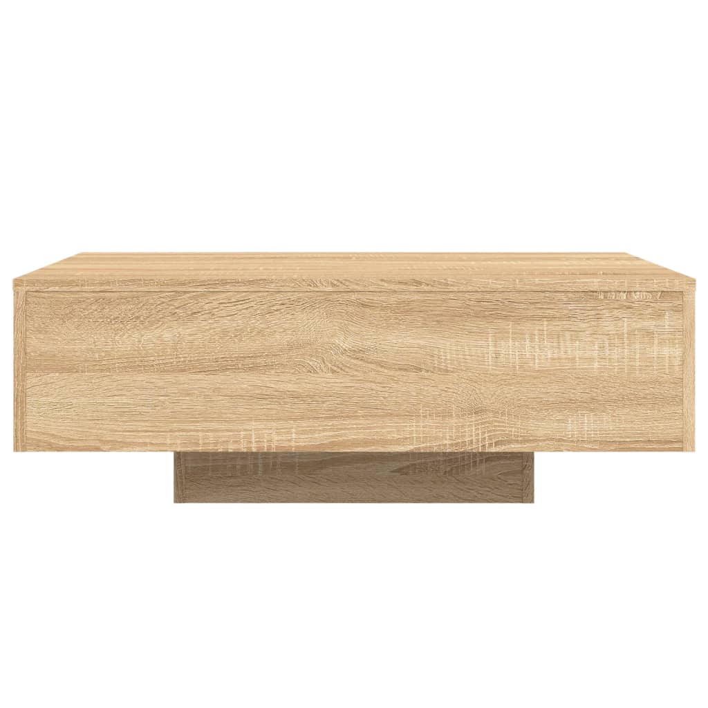 LED Coffee Table in Sonoma Oak 85 x 55 x 31 cm