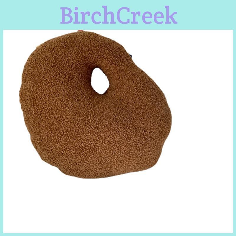 Soft Faux Fur Throw Pillow With Solid Color Design For Sofa And Lounge Use