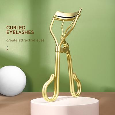 1Pc Stainless Steel Eyelash Curler,suitable for Any Shape and Size of Eyes, Wide opening,Long-lasting Curl of Lashes Effect Gold