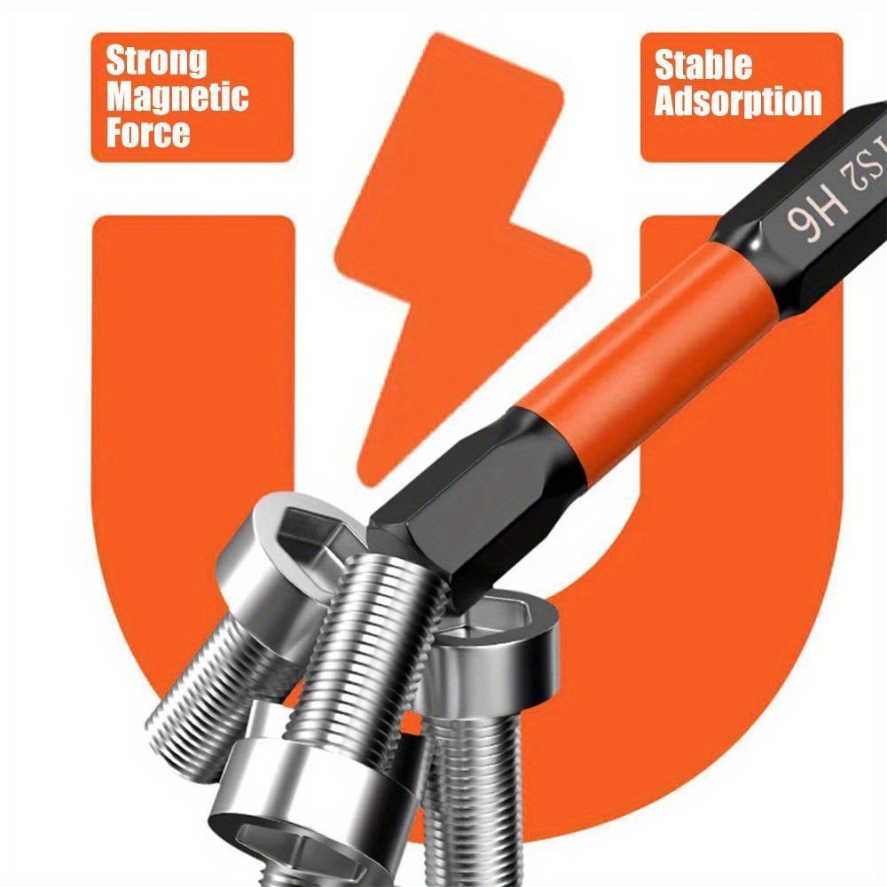 1 Pc Magnetic Screwdriver Bit Set 1/4" Hex Shank Quick Change Impact Driver with Strong Magnetic Tip Hexagonal Head Repair Hand Tools
