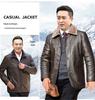50-Year-Old Dad's Plus Velvet Thickened Leather Jacket for Middle-Aged & Elderly Men - Winter Cotton Padded Grandpa Jacket