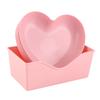 Serving Platter Heart Shape Dinner Plate Plastic Easy To Clean Versatile Kitchen Dinnerware for