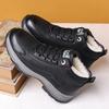Men's Boots Cotton Shoes High-top Business Casual Martin Boots Velvet Cotton Boots Outdoor Warm Snow Boots Middle-aged and Elderly Father Shoes
