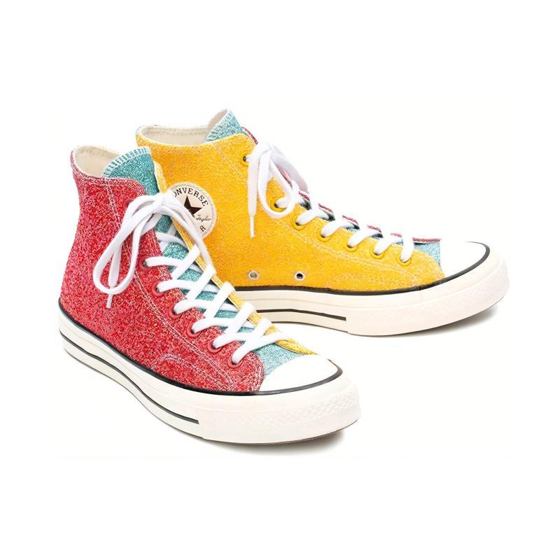 Converse Chuck Taylor All Star 70 Hi Jw Anderson Unisex Glitzer Gelb Rot