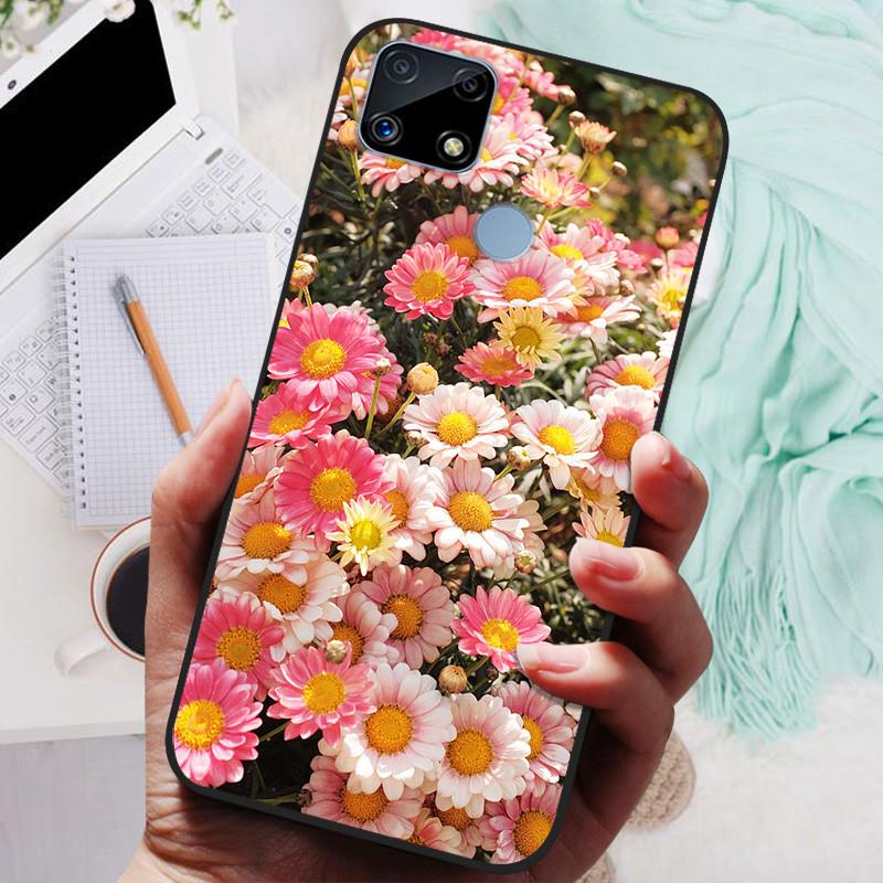 Pro Realme C25s pouzdro Soft TPU silikonový kryt na telefon pro OPPO Realme C25 pouzdro Bumper C25S RMX3195 C 25S nárazuvzdorný kryt Coque