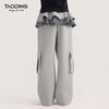 Girls' 2025 Trendy Fake Two-Piece Cargo Pants