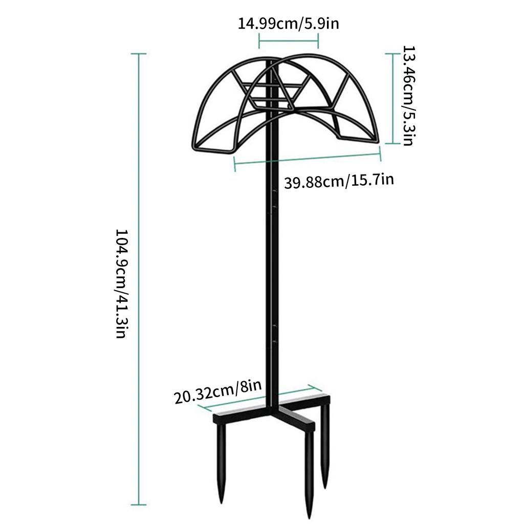 Garden Hose Holder Heavy Duty Garden Hose Stand Freestanding Hose Storage Stand Rack For Garden Patio Lawn Yard Backyard Black