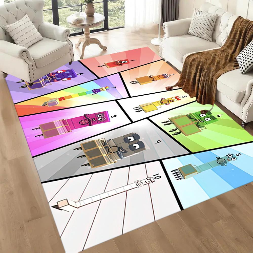 Numberblocks Floor Rug Office Rug Suitable for Hallway Decorate room Playrooms Kitchen Antislip Carpet Anime Office Decor