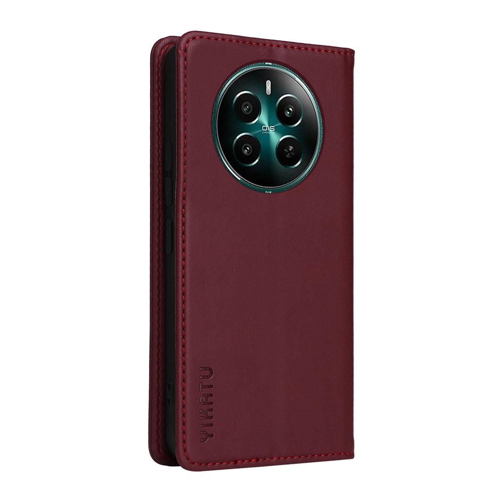 YIKATU YK-001 For Realme 12 4G/12+ 5G Case Magnetic Closure Leather Phone Case