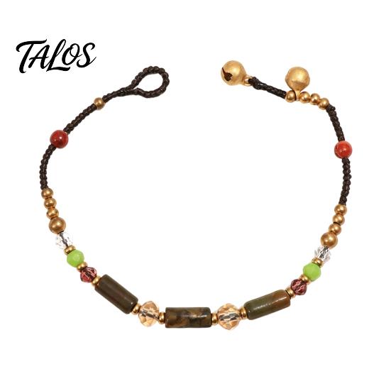 Holiday Gift for Her Bohemian Bracelet Women, Handmade Bamboo Joint Beaded Stackable Bracelet, Ethnic Style Boho Summer Jewelry Adjustable Slide