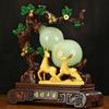 Fengshui Chinese Style Glaze Lucky and Safe Gourd Ornaments Sika Deer Living Room Wine Cabinet Foyer Decoration