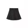 Plus Size Black High-Waist Fishtail Skirt - Summer 2024 Slim Fit, Pleated Short Korean Style for Women