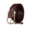 Dip-Dyed Wax Top Layer Vegetable Tanned Cowhide Water-Dyed Belt Men'S Genuine Leather Retro Trend Casual Jeans Belt Men