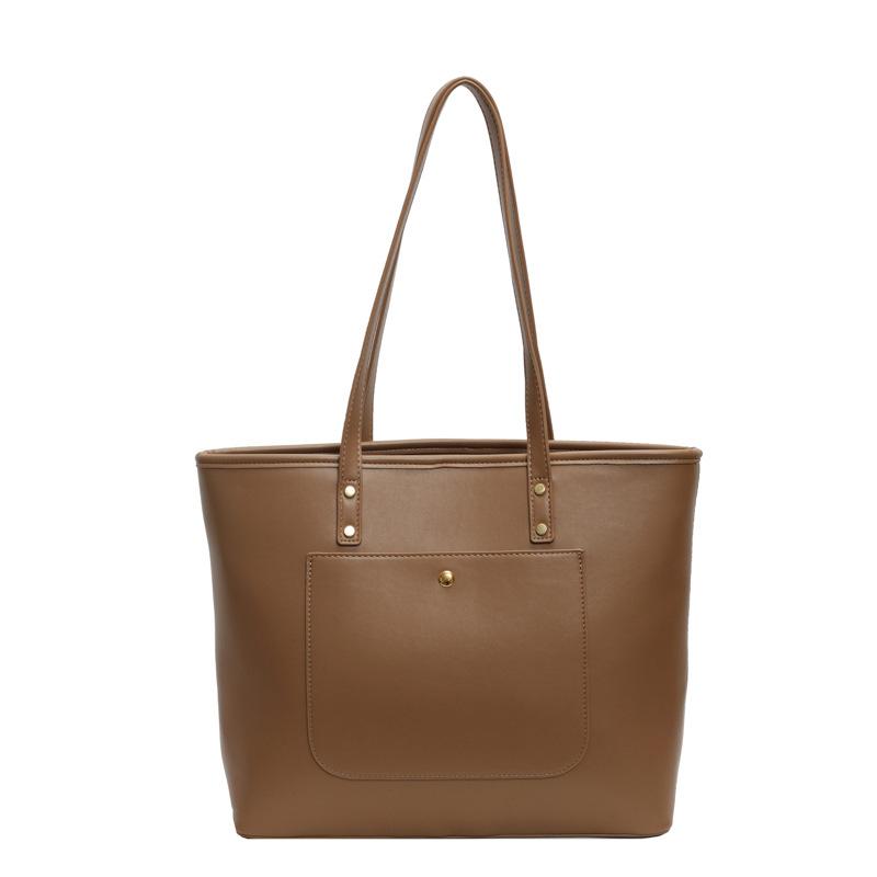 

Сумка большой вместимости женская новая модная и простая на плечо, сумка-мессенджер с текстурой, студенческая для поездок на работу, сумка-тоут хаки