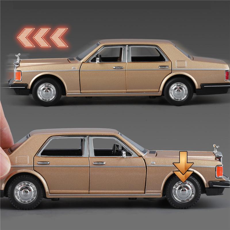 1/32 Rolls-Royces Silver Spur Spirit Alloy Luxy Car Model Diecasts Metal Classic Old Vehicles Car Model Sound Light Kids Gifts