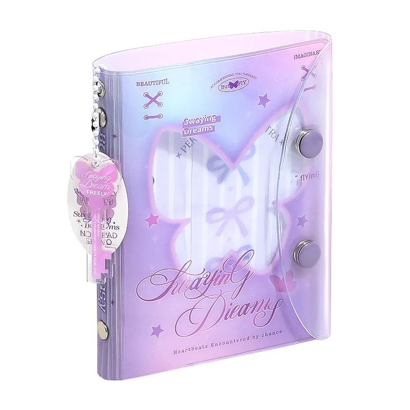 Mini Portable Multifunctional Coil Notebook Ins Wind Sweet Butterfly Loose-leaf Book Swaying Dream Series Coil Book