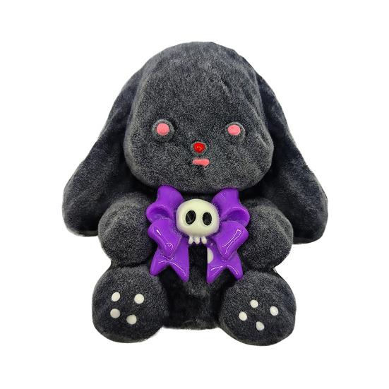 Halloween Animal Squeeze Toy Glossy Flocking Cartoon Dog Rabbit Stress Relief Pinch Sensory Toy Kids Adults Soft TPR Calming Stress Ball Fidget Toy