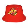 Custom Lightning McQueen Cars Bucket Hat for Unisex Women Printed Cartoon Summer Travel Beach Outdoor Camping Cap