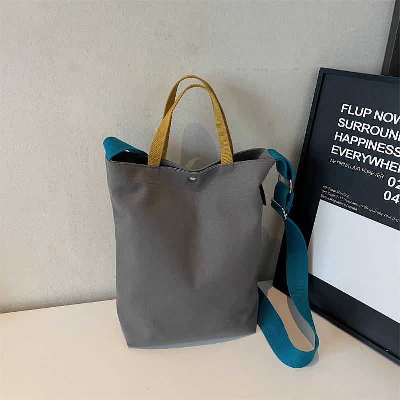 2025 Autumn New Large-Capacity Commuter Canvas Tote Bag Korean Niche Leisure Literature and Art Student Shoulder Bag