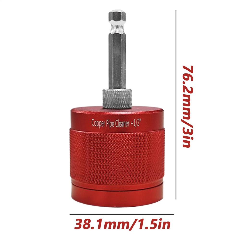 

Drill Pipe Cleaner Power Drill Cleaning Rust Brush 1/2 3/4 1 Heavy Duty Copper Pipe Cleaner For Home Workshop Plumbing Garage