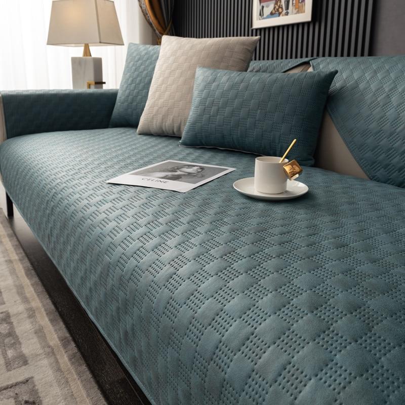 

Водонепроницаемый коврик для дивана, противоскользящий утолщенный скандинавский диван-полотенце, ткань с технологией Four Seasons, ультразвуковой чехол для дивана для гостиной 70x70cm 1pcs