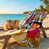 Dora Explorer Customized Name Beach Towel Soft Durable Quick-Dry Suitable for Swimming Gym Camping Yoga Vacation