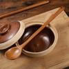 Wooden Long Handle High Heat Resistant Spoons, Long Spoons, Cooking Spoons, Stirring Spoons, Cookware, Korean Tableware, Kitchen Utensils, Set of 2