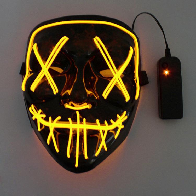 LED Svítící Maska Halloweenská Maska Kostýmní Rekvizity Maškarní Párty Maska Ducha