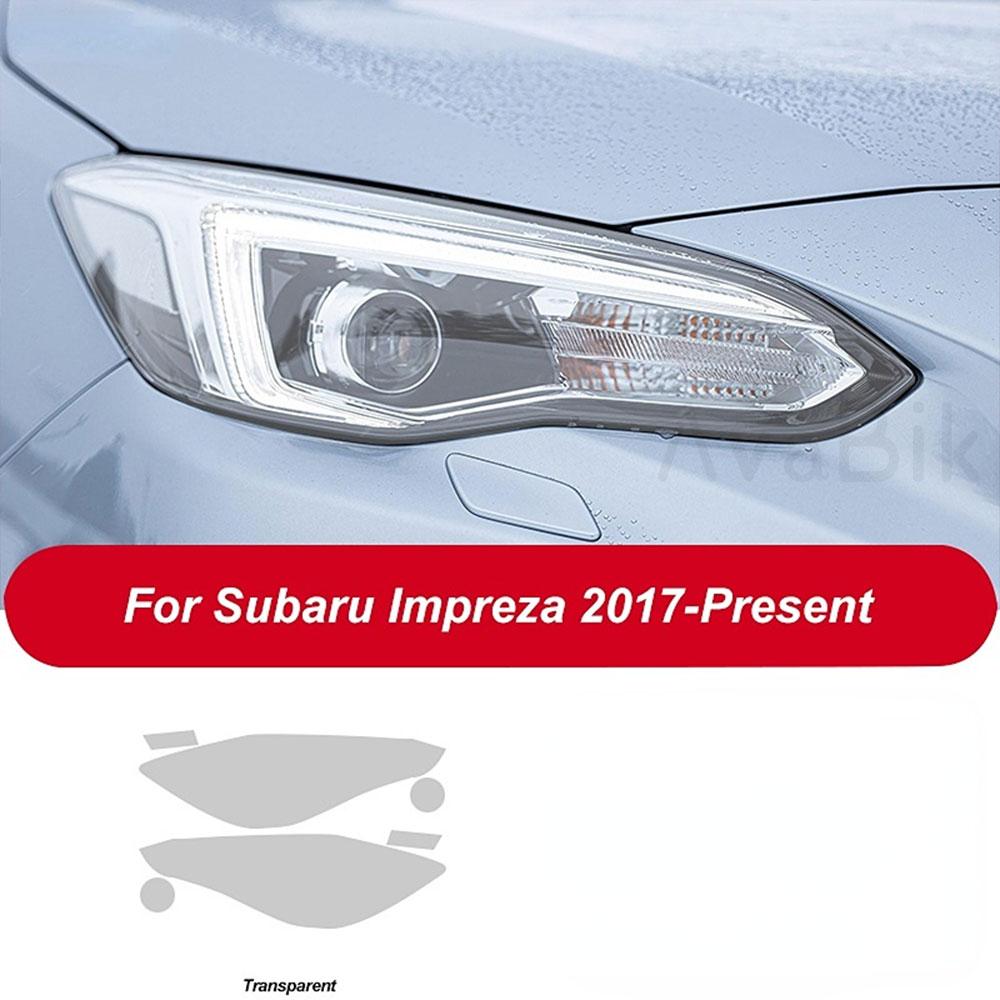 PPF 2 Pcs Car Headlight Protective Film Transparent Black TPUScratch Sticker for Subaru Impreza GP 2012-2016 2017-On Accessories
