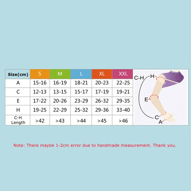 Post Mastectomy Compression Arm Sleeve Elastic Anti Swelling Elbow Palm Support Edema Swelling Lymphedema 30~40 mmHg Men Women 1