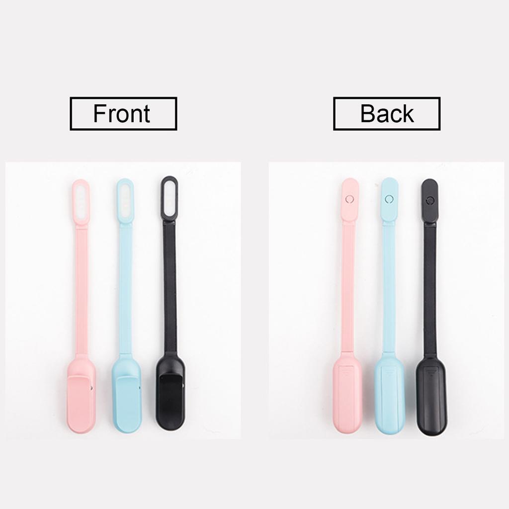 Usb Rechargeable Mini Led Book Light Stepless Brightness Clip-on Night Lights 3-color Temperatures 360-degrees Angle Table Lamps